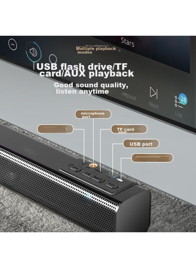 Newmine U8 Tv Soundbar, Living Room Home Theater, Soundbar Speaker With Dolby Surround Sound, Home Rectangular Wireless Bluetooth Speaker - Image 3