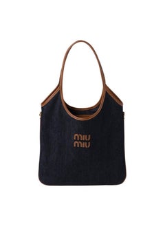 Miu Miu Miumiu denim stitching tote bag blue  - Image 1
