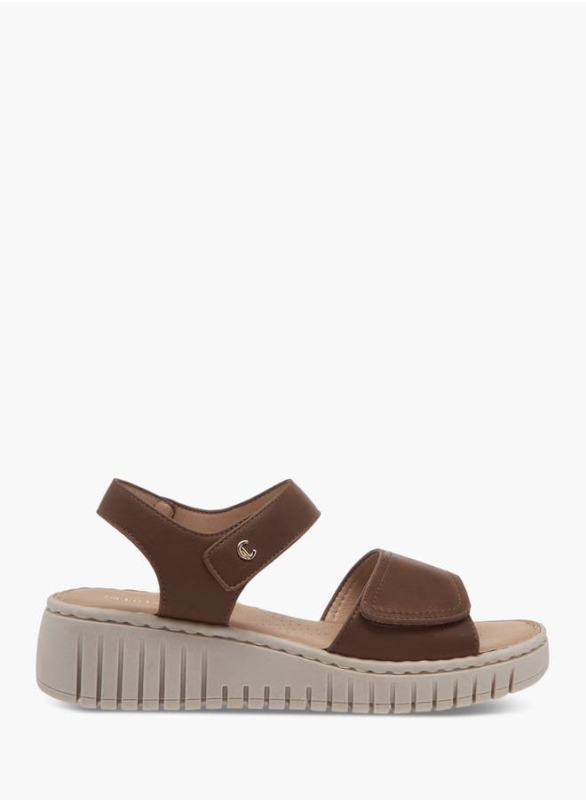 Le Confort - Women Stitch Detail Sandals with Hook and Loop Closure - Image 1