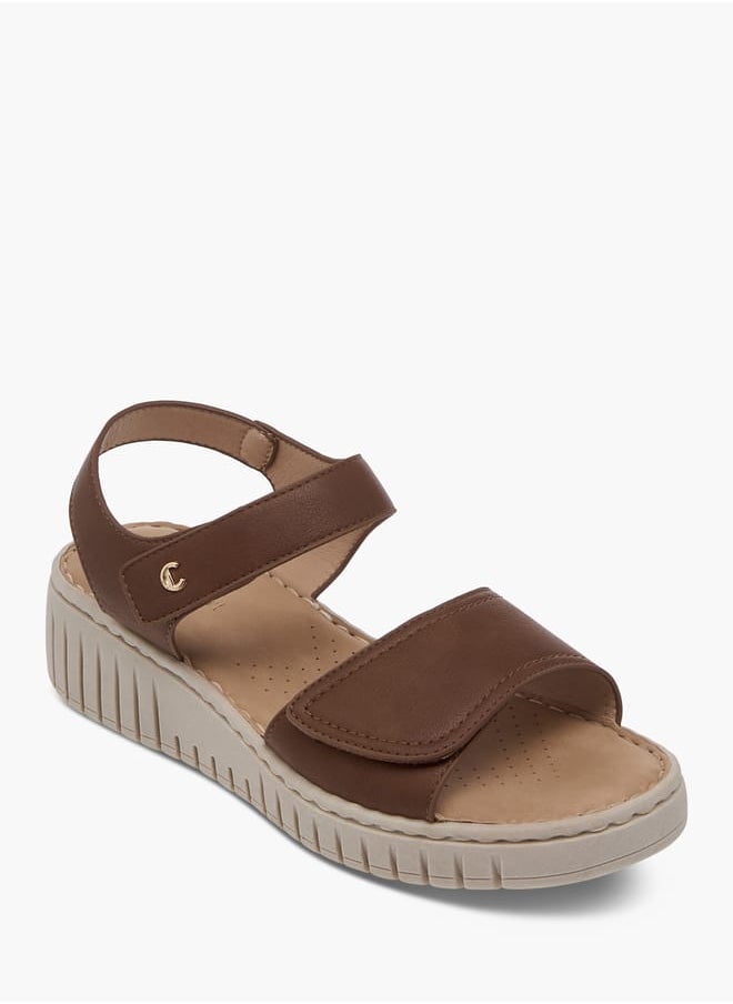 Le Confort - Women Stitch Detail Sandals with Hook and Loop Closure - Image 1