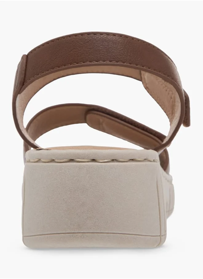 Le Confort Women Stitch Detail Sandals with Hook and Loop Closure