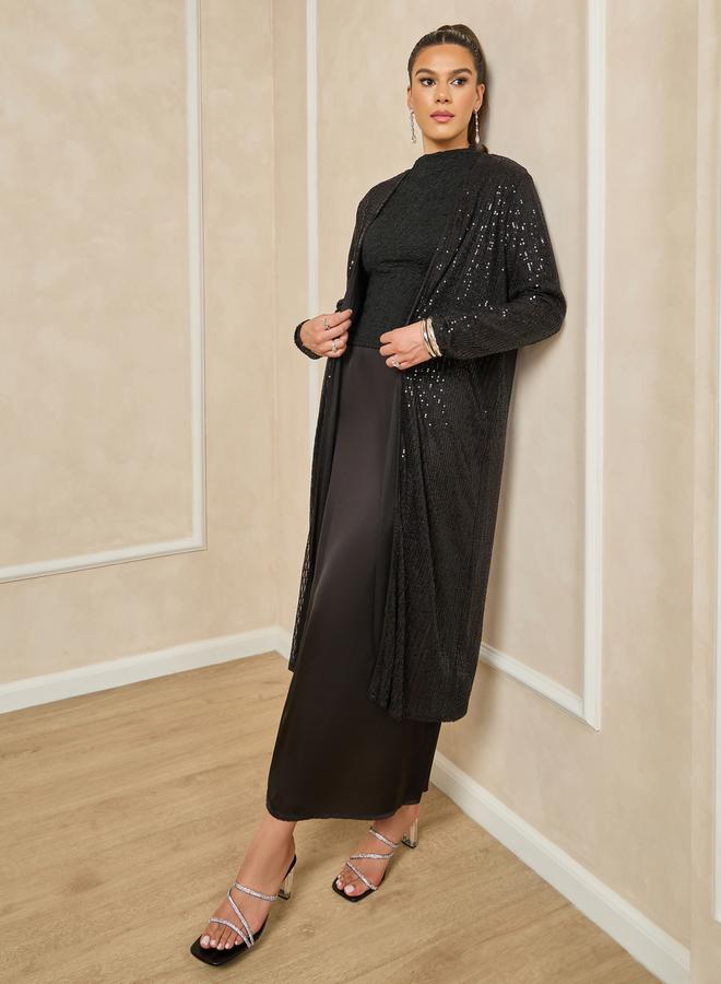 Styli REGULAR FIT MIDI LENGTH SEQUINNED KIMONO  - Image 1