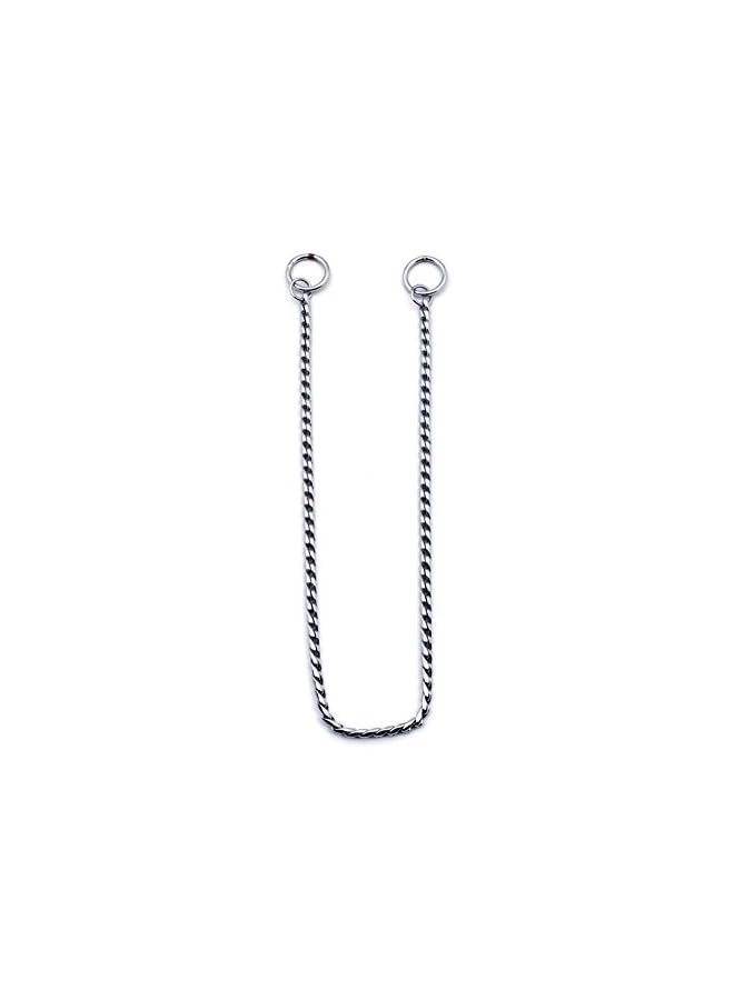 Silver Dog Chain Collar Choke Pet Training Snake Collar with Heavy Links, 16 in, 3 mm - Image 2