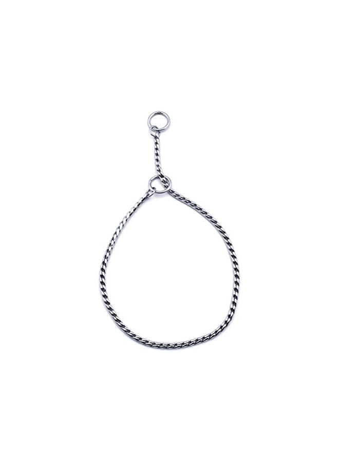 Silver Dog Chain Collar Choke Pet Training Snake Collar with Heavy Links, 16 in, 3 mm - Image 1