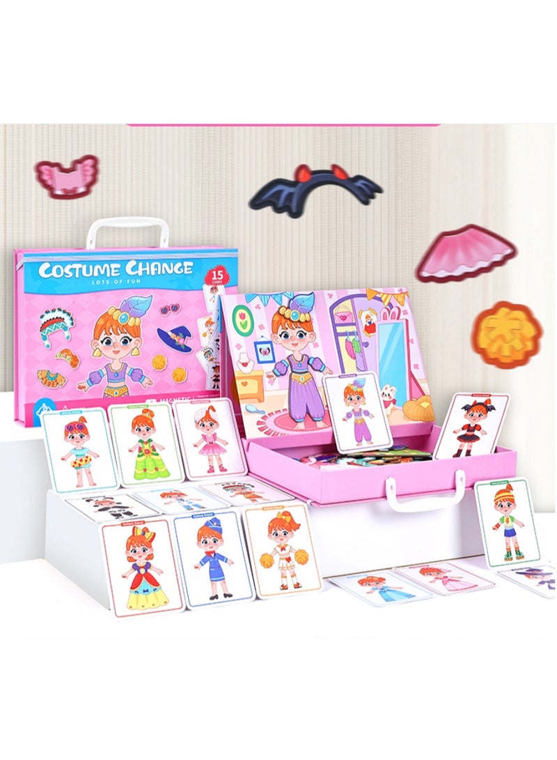 Magnetic Puzzles for Kids- Educational Magnetic Book, Crazy Face Dress-Up Game & Preschool Toddler Learning Activities, Travel-Friendly STEM Toy, Fun Fridge Magnets for Toddlers