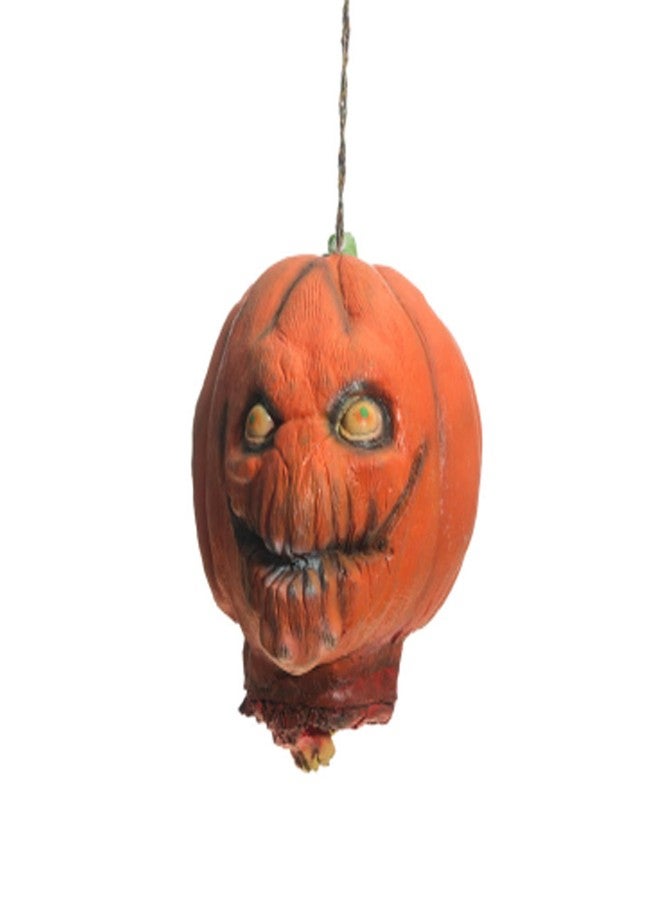 TKYGU Halloween Decoration Props, Terrifying Hanging Cut Head Life-Sized Bloody Latex Pumpkin Head Haunted House Halloween Party Yard bar Decoration - Image 1