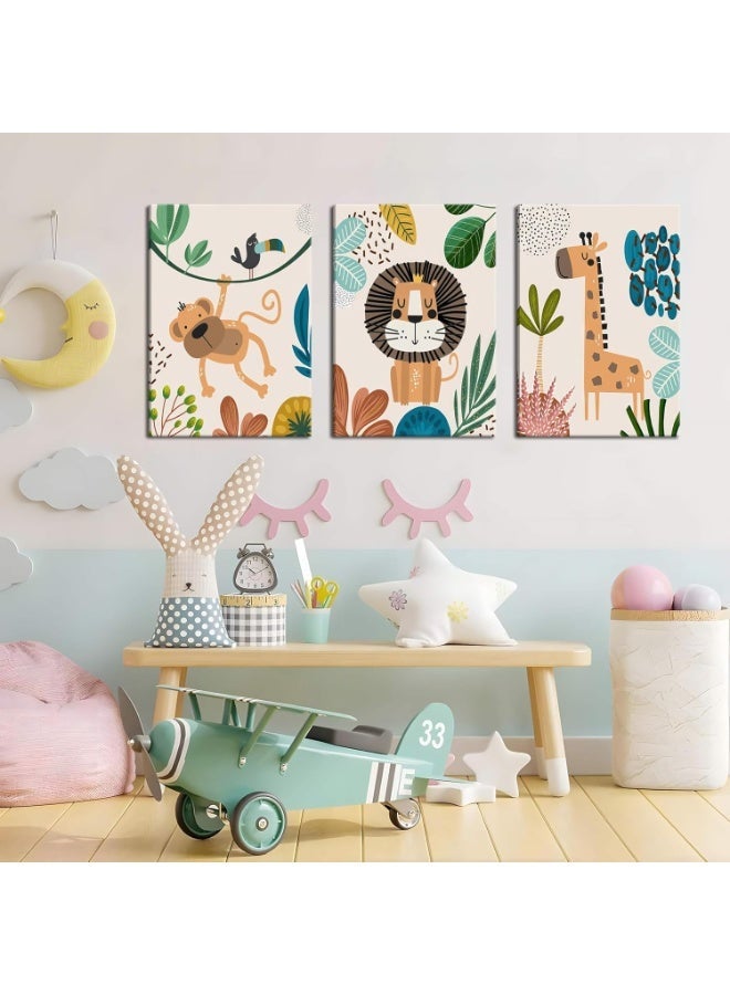 Mawan Children's wall art set, 3 pieces, 30x40 cm each - 30 mm thick - Digital printing with UV coating - Self-adhesive, easy to install - Safe materials - Image 5