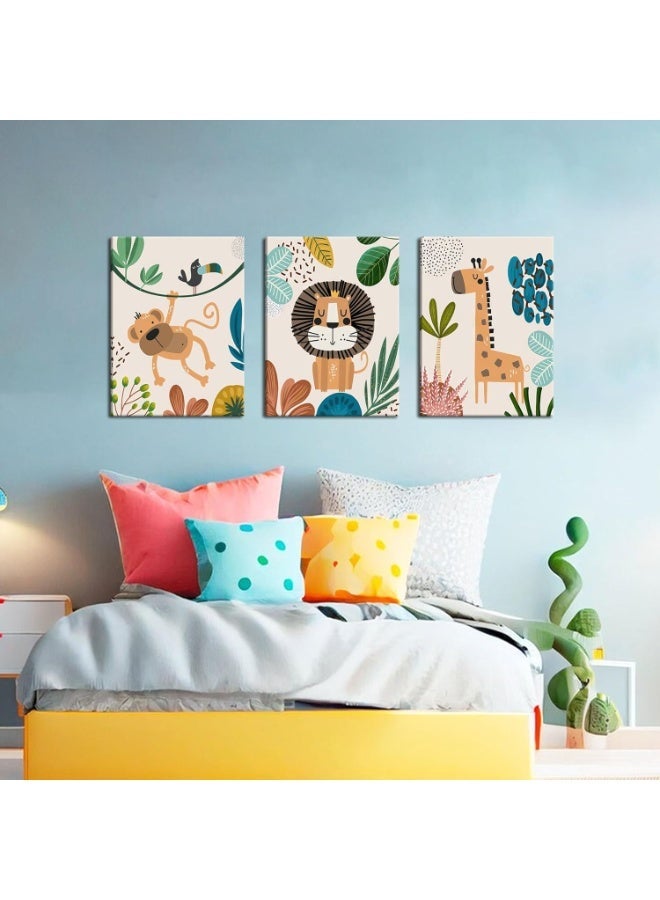 Mawan Children's wall art set, 3 pieces, 30x40 cm each - 30 mm thick - Digital printing with UV coating - Self-adhesive, easy to install - Safe materials - Image 4