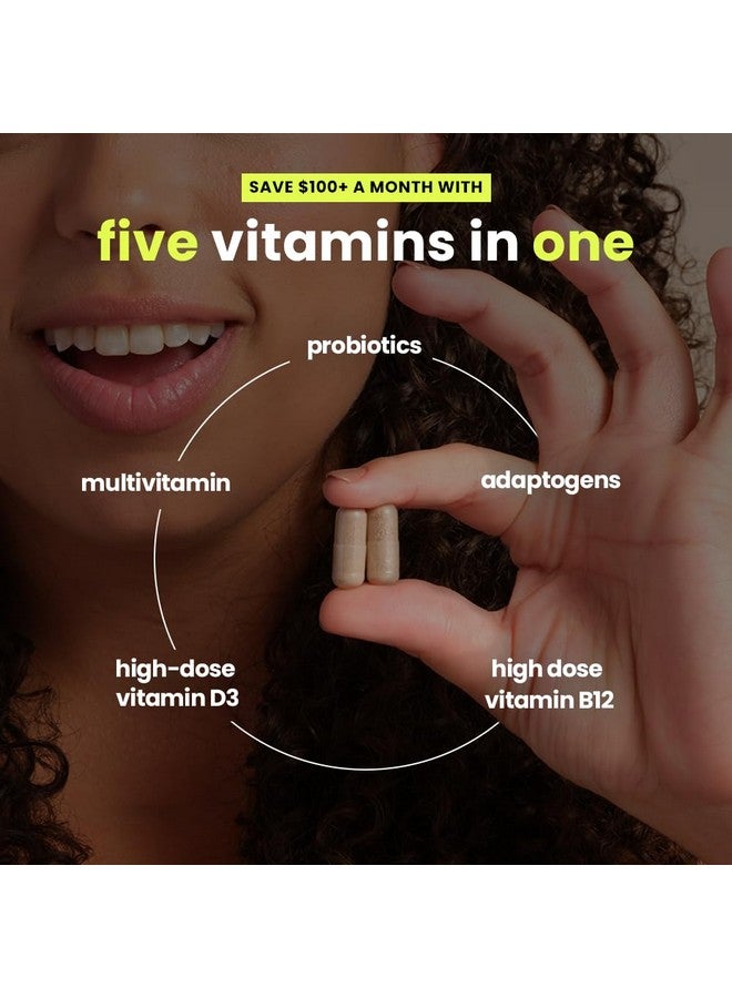 Mela Daily Essentials Multivitamin for Melanated Women - High-Dose Vitamin D3 and B12, Probiotics, Lion's Mane, Ceylon Cinnamon - Vegan, Gluten Free, Non-GMO, 30 Day Supply (60 Capsules) - Image 4