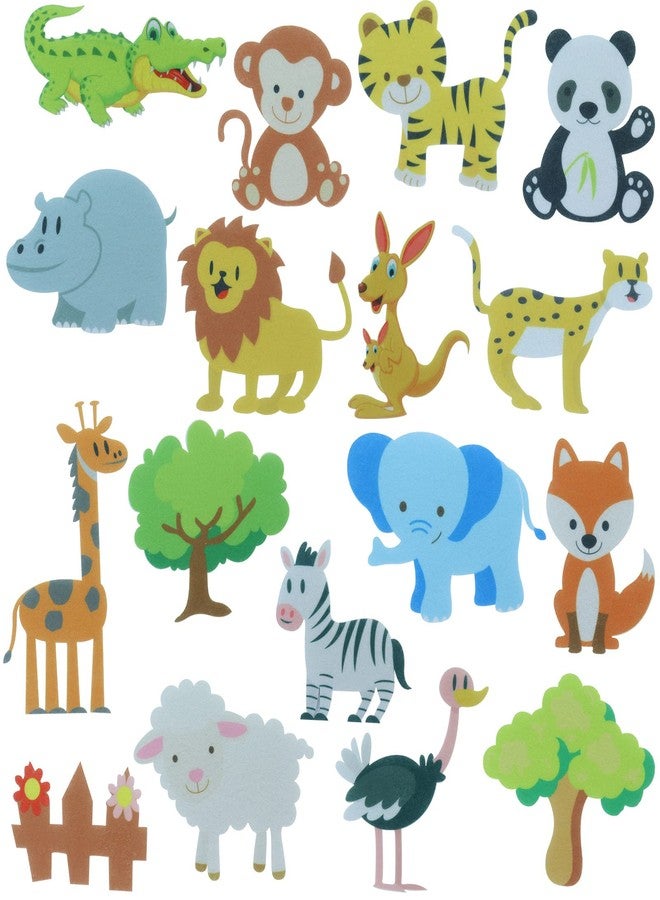 BXI 17 Pcs Zoo Animals Felt Board Story Pieces Set for Toddlers, Preschool & Kindergarten, Precut Felt Jungle Animals Figures for Preschool Crafts Activity Early Learning Storytelling - Image 1