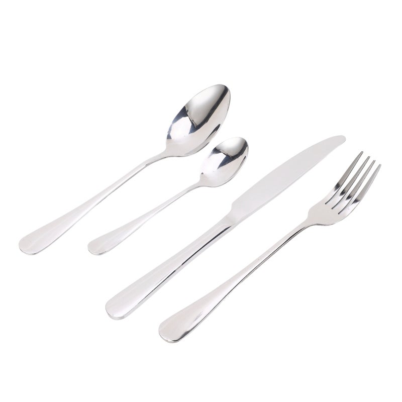 304 Stainless Steel Cutlery Set: Frosted Handle, Smooth Burr-Free Edges - Dishwasher Safe Dinnerware Set for Home Kitchen, Hotel Restaurant, Daily Use & Gift-Giving - Image 2