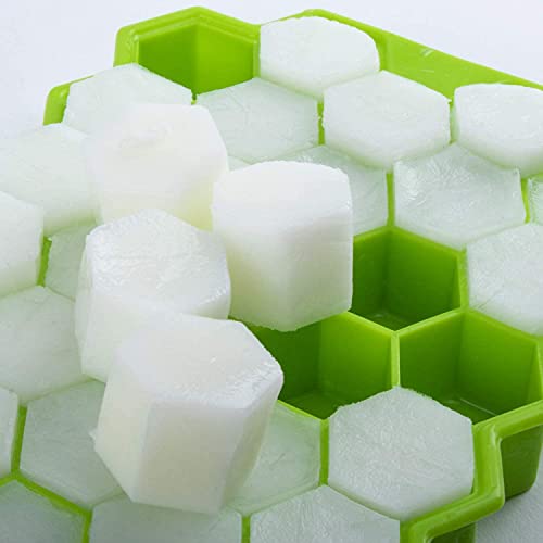 AKRIZA Flexible Silicone Honeycomb 37 Cavity Ice Cube Tray with Plastic Lid (3) - Image 4