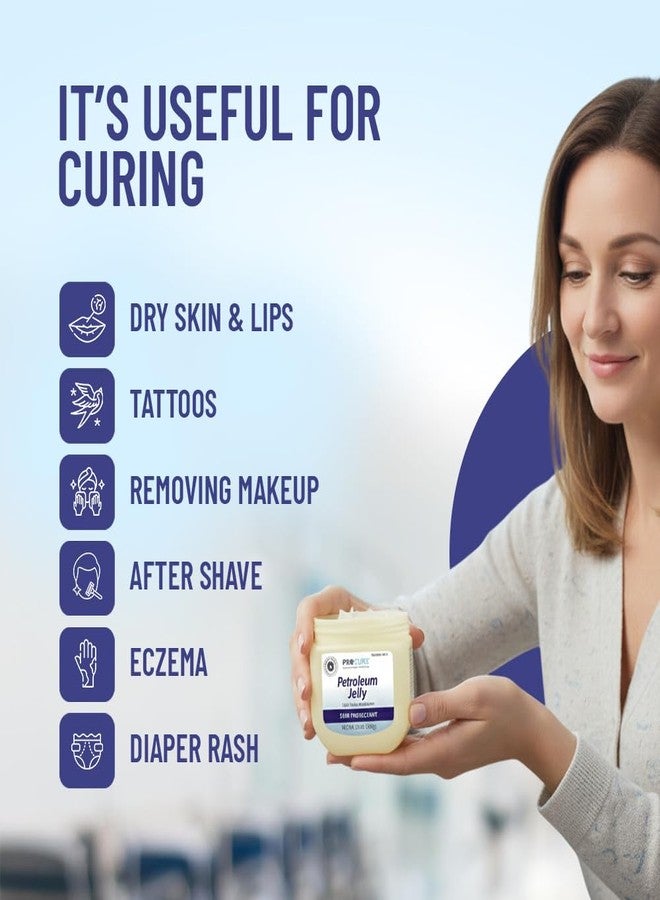 PROcure Petroleum Jelly 13 oz Jar Advanced Skin Protectant, Moisture Barrier Ointment for Dry, Chapped or Cracked Skin, Lips, Face, Hands, Minor Cuts & Burns, Dry Cuticles, Heels, Scrapes & Diaper Rash - Image 3