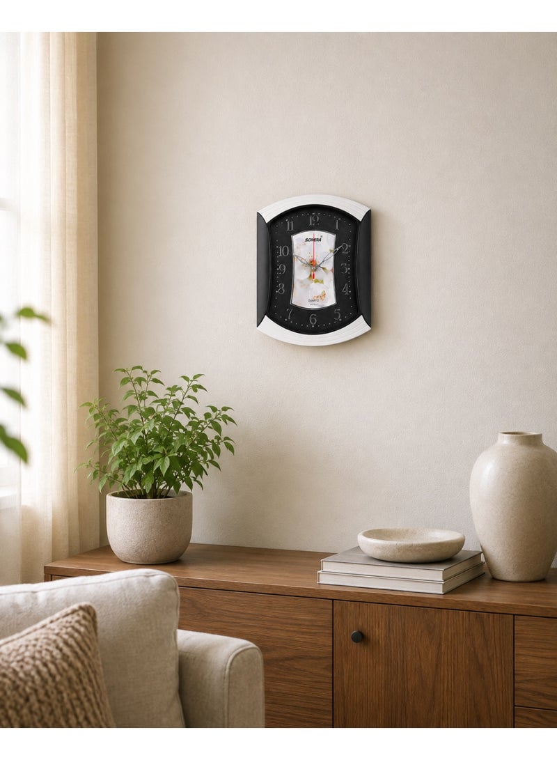 Sonera Square Quartz Wall Clock – Black - Image 1