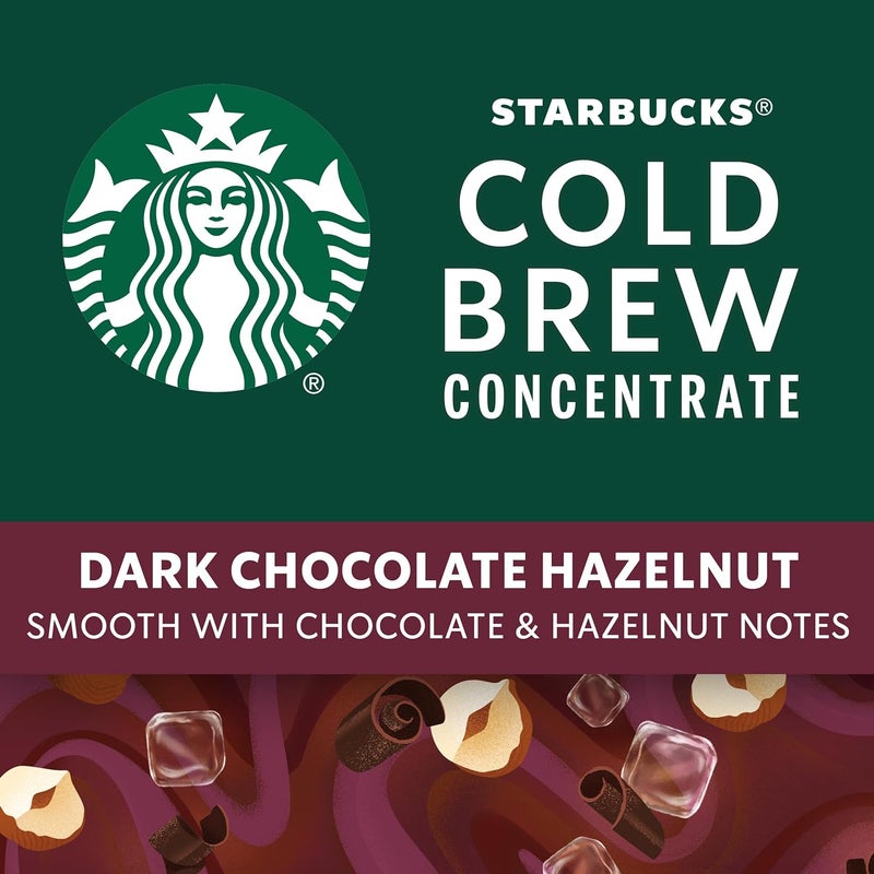 Starbucks تركيز قهوة ستاربكس الباردة - نكهة الشوكولاتة الداكنة والبندق، زجاجة متعددة الاستخدامات سعة 32 أونصة سائلة - Image 5