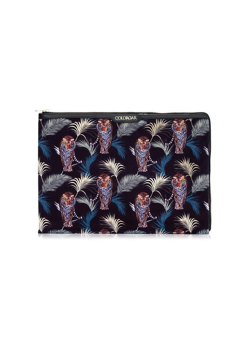Colorbar Colorbar Safari Big Flat Pouch Multi II Pouch with Flexible Strap II Flat Pouch Crafted in Luxurious Velvet II Polyester Material  - Image 1