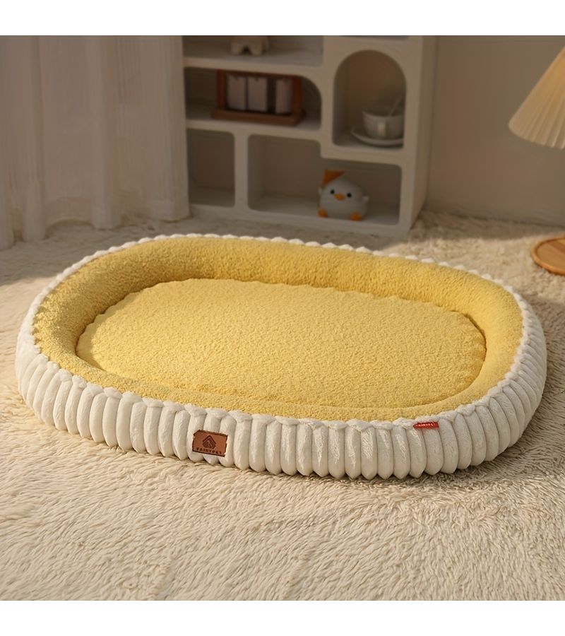 1pc Grey Dog Bed Cat Bed Pet Bed Egg Shaped Sponge Bottom All Season Use Removable Washable Non Slip Moisture Proof Suitable For Small Medium Large Dogs Under 11 Lb - Image 5
