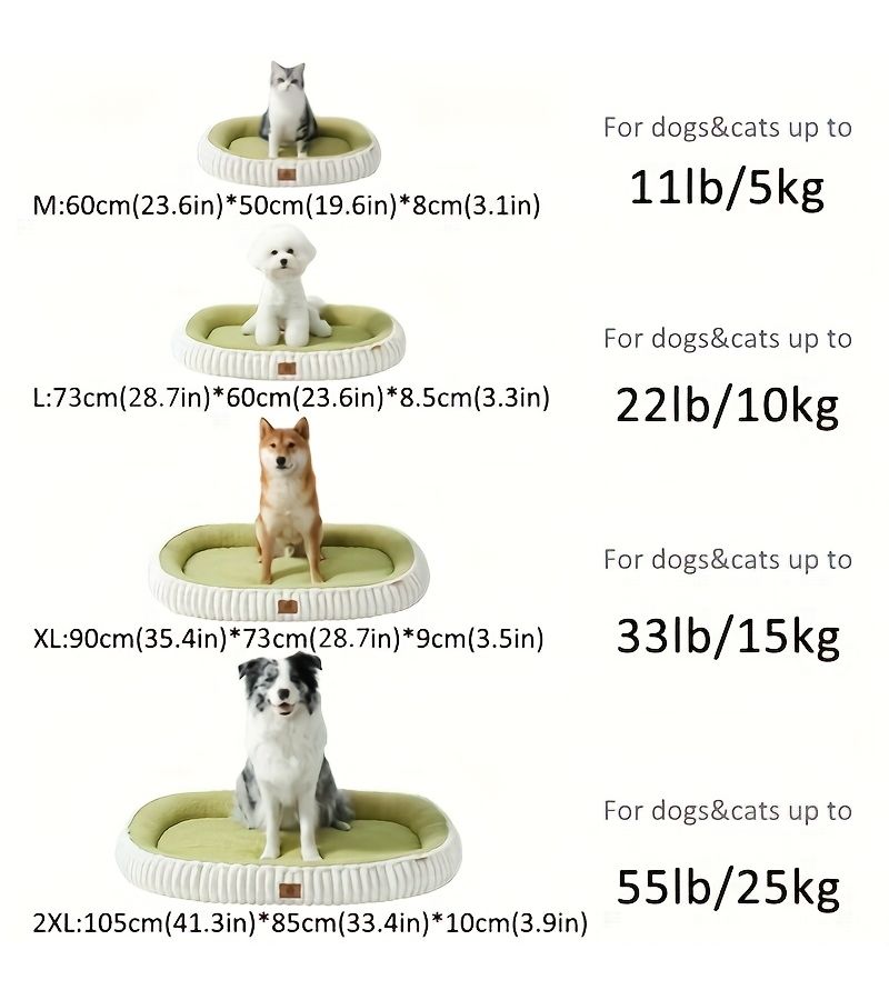 1pc Grey Dog Bed Cat Bed Pet Bed Egg Shaped Sponge Bottom All Season Use Removable Washable Non Slip Moisture Proof Suitable For Small Medium Large Dogs Under 11 Lb - Image 2