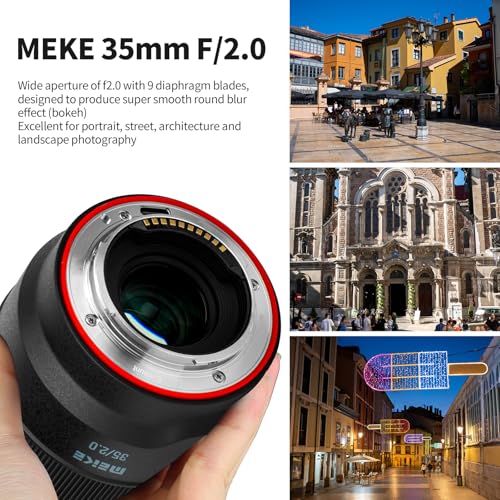 Meike ميك 35 مم F2.0 إطار كامل AF STM (محرك خطوة) عدسة واسعة الزاوية تركيز تلقائي ثابتة للصور الشخصية لعدسات سوني E ماونت لكاميرات ميرورليس A9 A9II A7III A7II A7RII A7 A7R3 A7R4 A7IV A7C A7CII A7SIII - Image 4