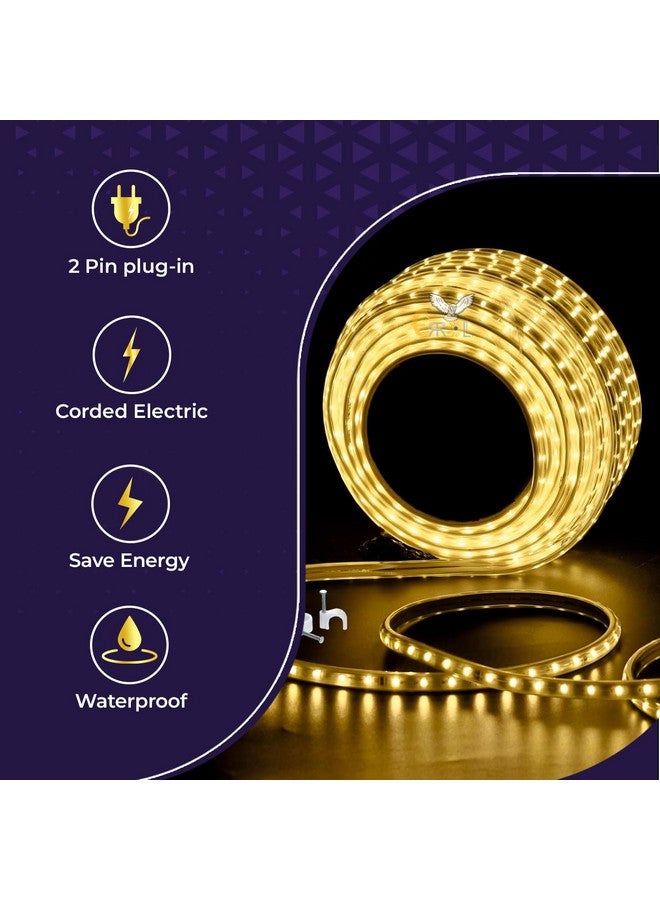 Lexton 5 Meter 600 LED Rope Light for Home Decoration- Cove Light for Ceiling | Led Rope Lights for Diwali Decoration, Birthday, Christmas| for Indoor & Outdoor Decorations | (Warm White, Pack of 1) - Image 3