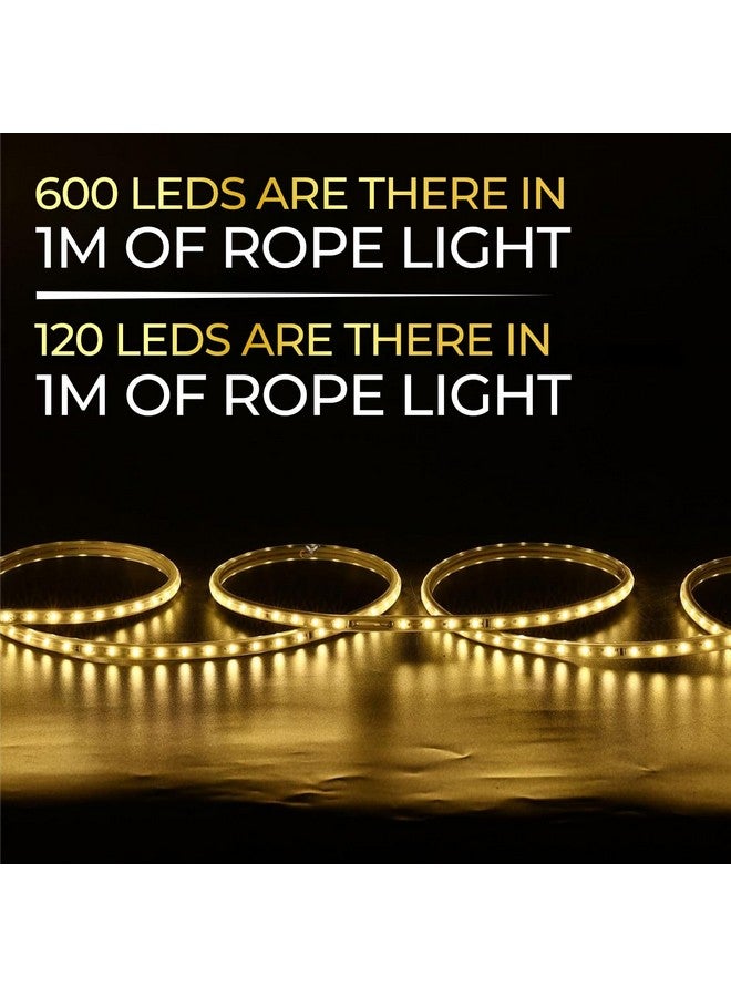 Lexton 5 Meter 600 LED Rope Light for Home Decoration- Cove Light for Ceiling | Led Rope Lights for Diwali Decoration, Birthday, Christmas| for Indoor & Outdoor Decorations | (Warm White, Pack of 1) - Image 5