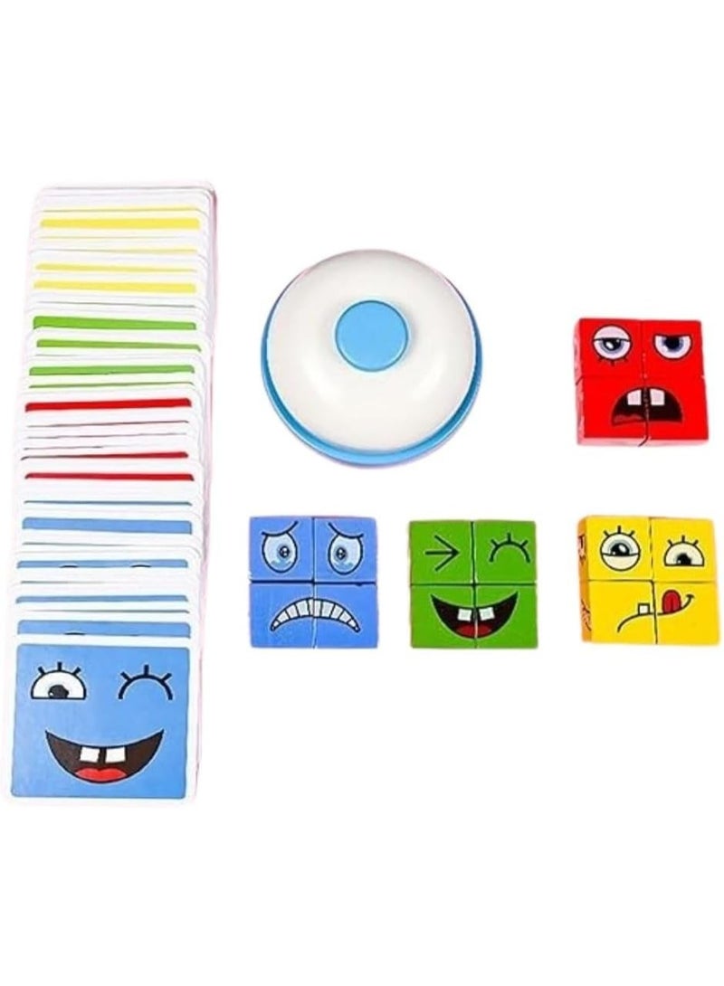 Cubeez Colored 12 Blocks Dice 52 Challenging Face Cards 1-4 Player Educational Learning Child Development Game for Kids  - Image 1