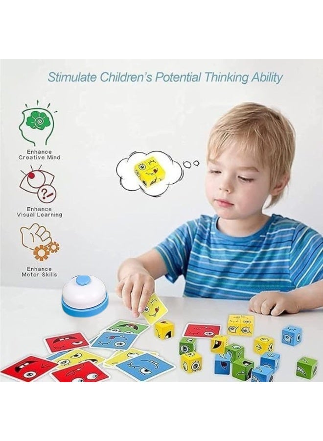 Cubeez Colored 12 Blocks Dice 52 Challenging Face Cards 1-4 Player Educational Learning Child Development Game for Kids  - Image 4