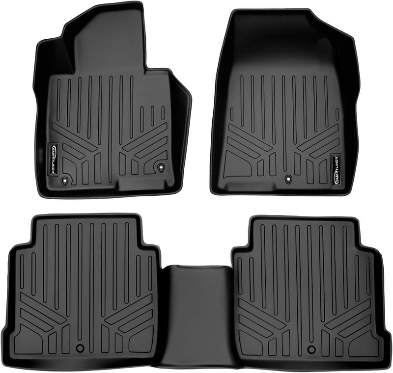 MAX LINER Floor Mats 2 Row Set Black for 2016-2019 Hyundai Sonata / 2016-2018 Kia Optima - Image 1