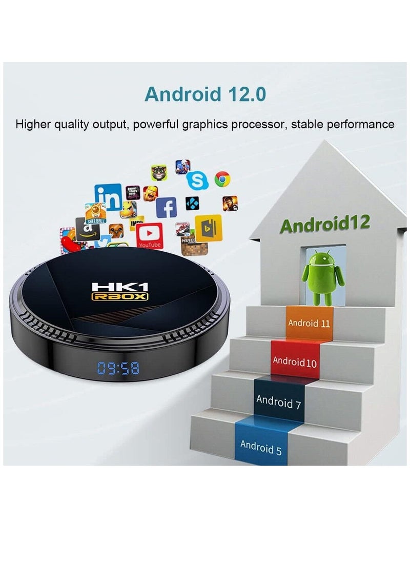 HK1 RBOX H8 TV Box android 12 Allwinner H618 2G 16G WIFI6 4K BT5.0+ Dual band wifi