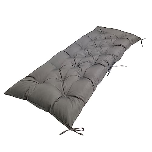 Eoieov Outdoor Bench Cushion Waterproof Dark Grey Thicken Outdoor Seat Cushions for Garden Porch Sofa Settee Couch Patio Furniture Bench Pads with Ties,40"*20" - Image 1