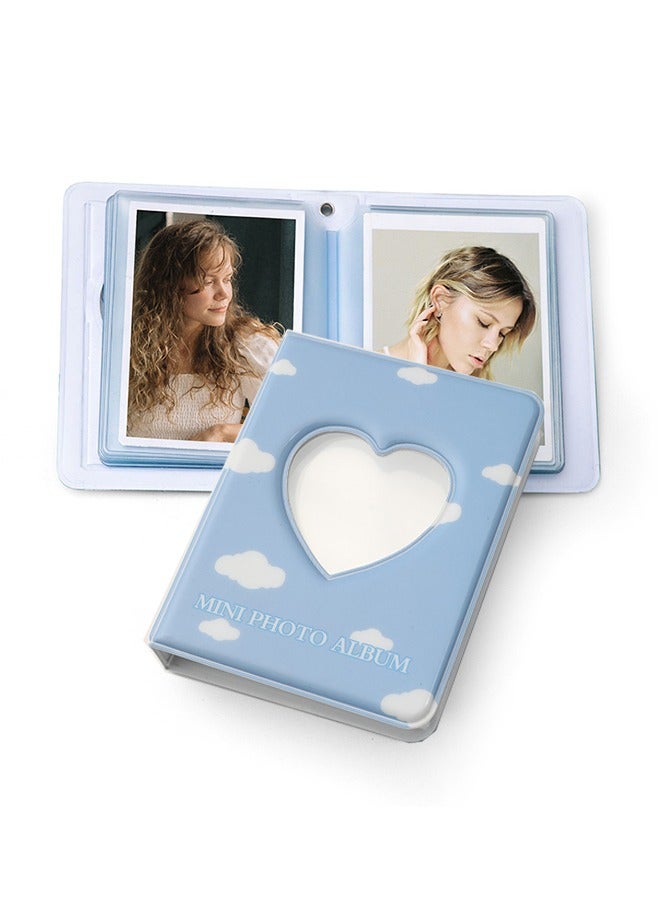 Generic 3 Inch Mini Photo Album Heart Hollow Card Binder Kpop Holder For Collecting Picture Name ID Business Cards Photos Camera 40 Pockets  - Image 1