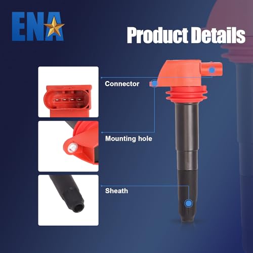 ENA حزمة ملف الإشعال UF660 AP5325 شمعات الإشعال متوافقة مع بورش 2008-2016 كايين 4.8L، 2011 2012 2013 2014 2015 2016 باناميرا 3.6L، 2010-2016 باناميرا 4.8L تناسب 94860210402، مجموعة من 8 - Image 2
