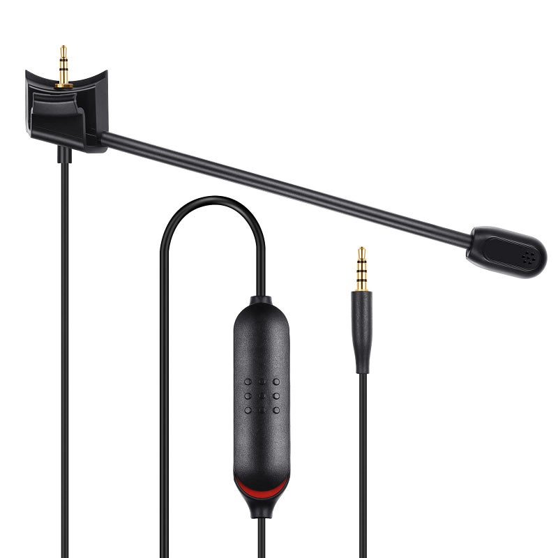 weishan Detachable Mic Replacement for Bose QuietComfort 35 II(QC35 II) & Quiet Comfort 35(QC35) Headphones, Boom Gaming Microphone with Mute Switch for Xbox One, PS4, PS5, PC - Image 1