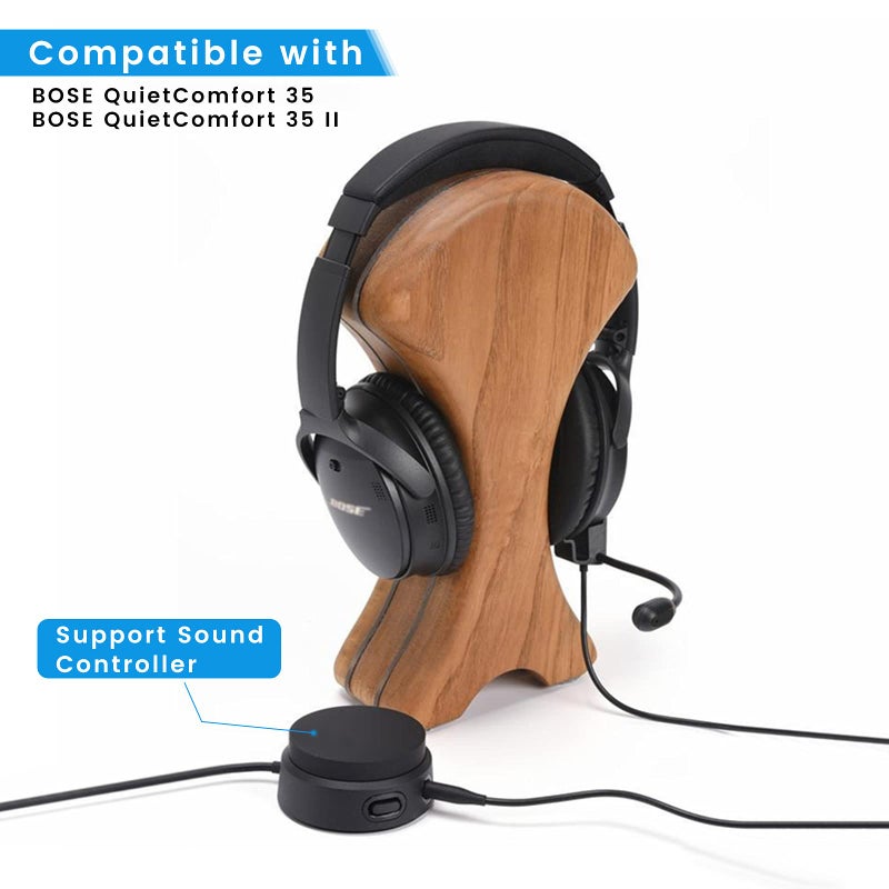 weishan Detachable Mic Replacement for Bose QuietComfort 35 II(QC35 II) & Quiet Comfort 35(QC35) Headphones, Boom Gaming Microphone with Mute Switch for Xbox One, PS4, PS5, PC - Image 2