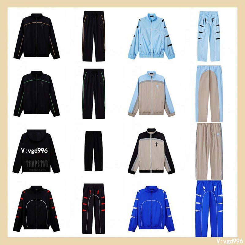 Trapstar Embroidery Logo Mesh Suit Sports Leisure Windbreaker Coat Coat Trousers - Image 2