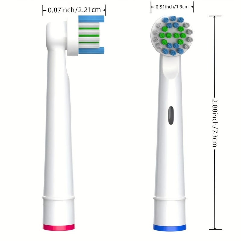 4 Pack Soft Electric Toothbrush Replacement Heads Compatible With Pro 500 1000 1500 3000 3757 5000 7000 7500 8000 - Image 2