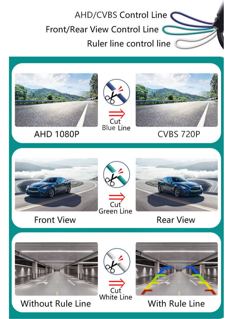 Car backup Camera, Car Parking View Camera, 170° Wide Angle HD Rear Front View Reverse Camera, Waterproof, Super Night vison, Fisheye Lens, Park Assist Camera for Car, SUV, Motorhome, Caravan - Image 5