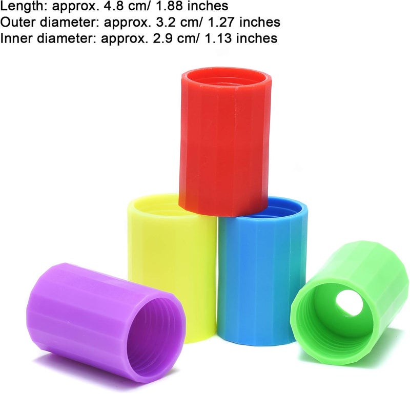 Mihey Tornadoes in A Bottle 20 Pcs Plastic Tornado Bottle Connector Vortex Connector Cyclone Tube for Scientific Experiment 5 Colors - Image 2