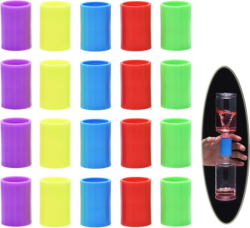 Mihey Tornadoes in A Bottle 20 Pcs Plastic Tornado Bottle Connector Vortex Connector Cyclone Tube for Scientific Experiment 5 Colors - Image 1