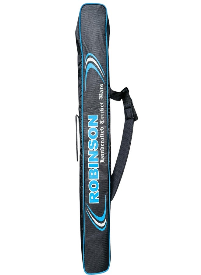 RS Robinson Foam Padded Cricket BAT Cover (Full Size) (Black-Sky Blue) - Image 1