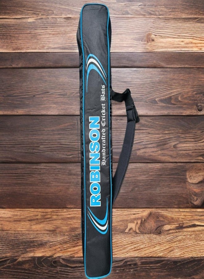 RS Robinson Foam Padded Cricket BAT Cover (Full Size) (Black-Sky Blue) - Image 4