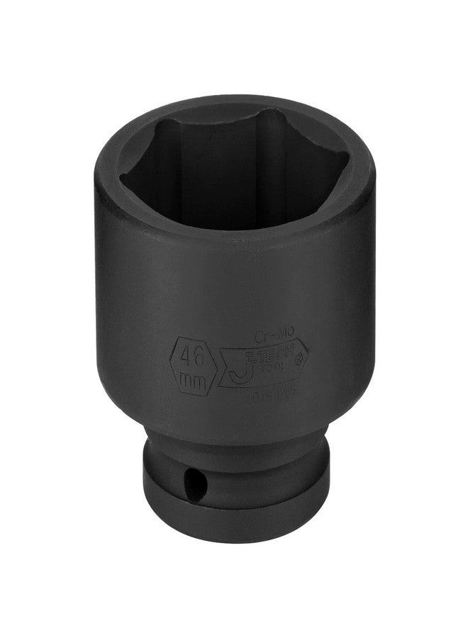 Jetech 3/4" Dr 46mm Impact Socket, Standard Impact Socket with 6-Point Design, Chrome Molybdenum Alloy Steel, Metric - Image 2