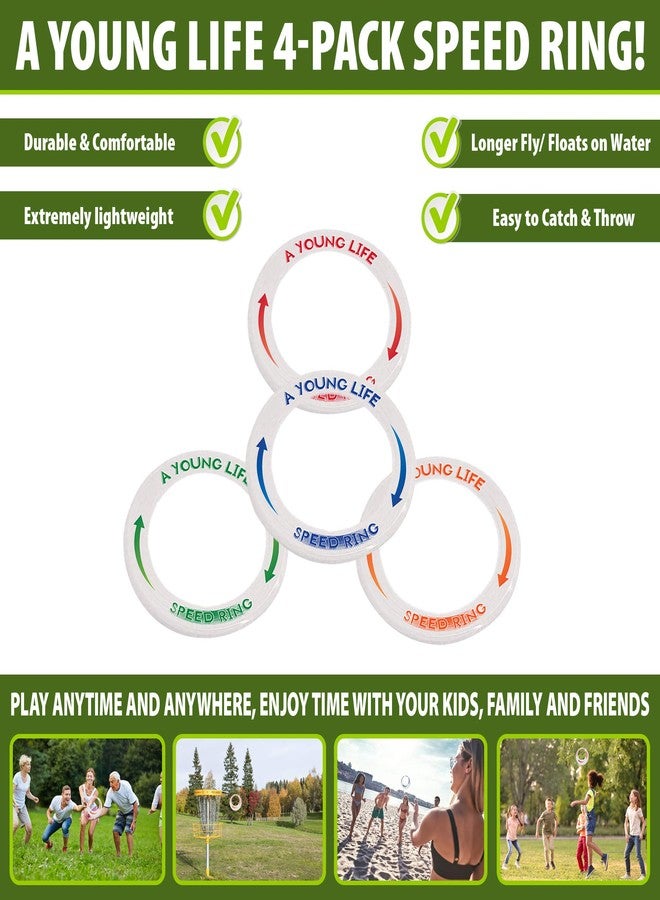 AYL 4-Pack Glow in the Dark Flying Rings for Kids - Light Up Flying Discs for Night Play, Beach Toys, Pool & Outdoor Games - Fly Straight, Don’t Hurt & Float - Gifts for Boys, Girls & Family - Image 3
