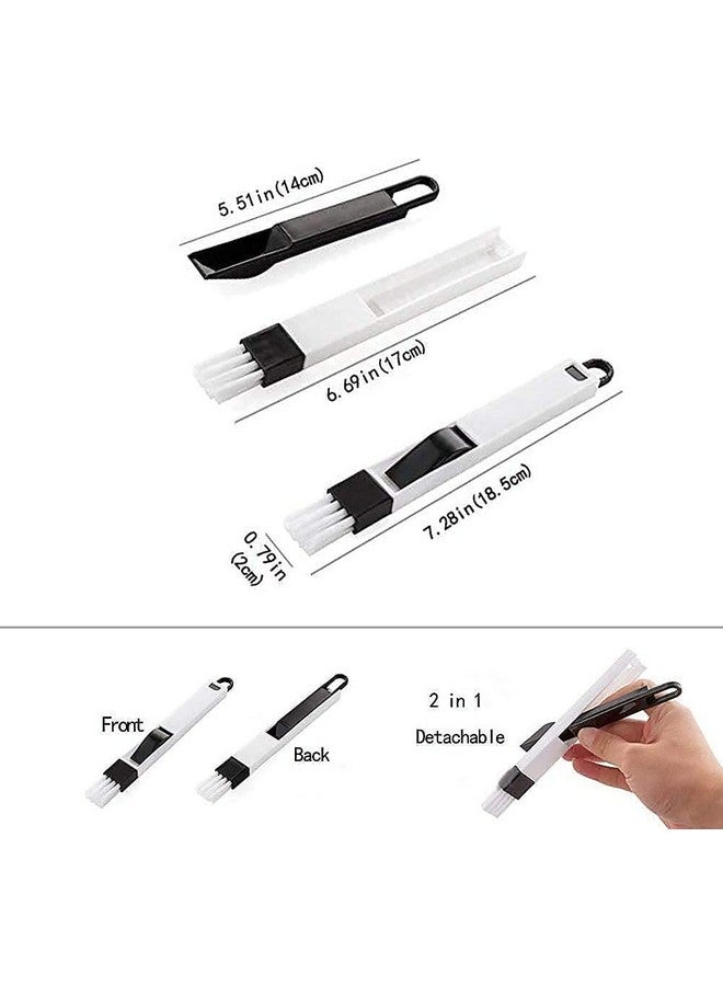 ARUZEN Combo of Window Groove Frame Cleaning Brush and Dust Cleaning Brush for Window Slot Keyboard with Mini Dustpan, Door Track Cleaning Brushes, Dust Cleaner Tool for All Corners Edges and Gaps - Image 2