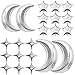 SONICEBUY 54Pcs Star Foil Balloons Moon Foil Mylar Balloons with 50Pcs Silver Star Balloons and 4Pcs Large Moon Foil Balloons for Baby Shower Christmas Anniversary Engagement Wedding Birthday Party Decoration - Image 3
