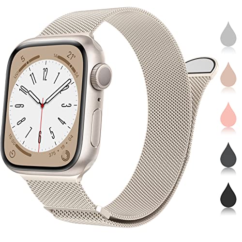 MARGE PLUS Compatible with Apple Watch Band 38mm 40mm 41mm 42mm 44mm 45mm 46mm 49mm Women Men, Stainless Steel Mesh Loop Magnetic Clasp Replacement for iWatch Series 11 10 9 8 7 6 5 4 SE3 SE2 Ultra 3 - Image 1