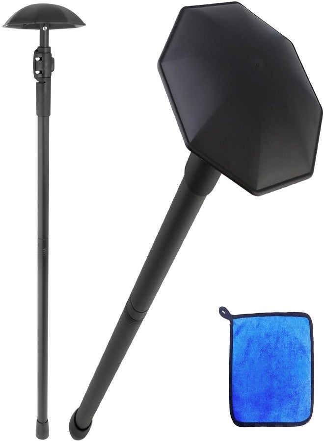 Greeily Golf Club Travel Protector Stick, 33"-60" Golf Travel Bag Support Pole Backup Support Adjustable for Airlines Stiff Arm Club Protector Metal Pole Hard Cover Black (Black Rod) - Image 1