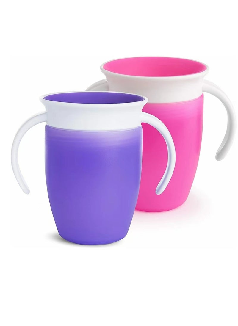 Cool Baby 360 NonLeakage Baby Learning Drinking Cup for Infants  for Children Anti Choking Water Cup For Children Silicone With Handle Large Diameter  - Image 1