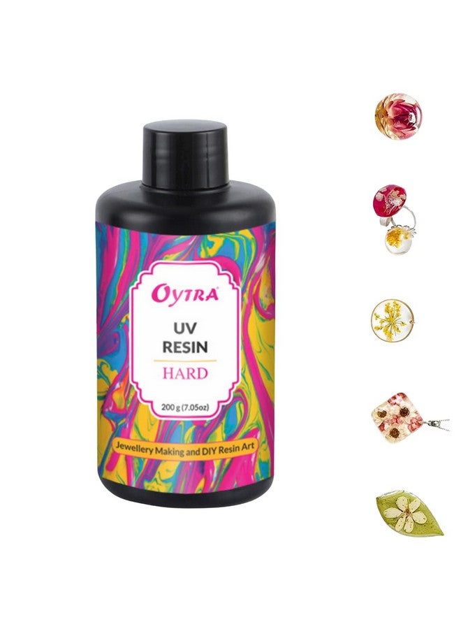 Oytra Uv Resin Hard Clear Glossy Finish For Artists And Professionals Polymer Clay Gloss Diy Jewelry Craft Decoration Casting Coating (200 Grams) - Image 1
