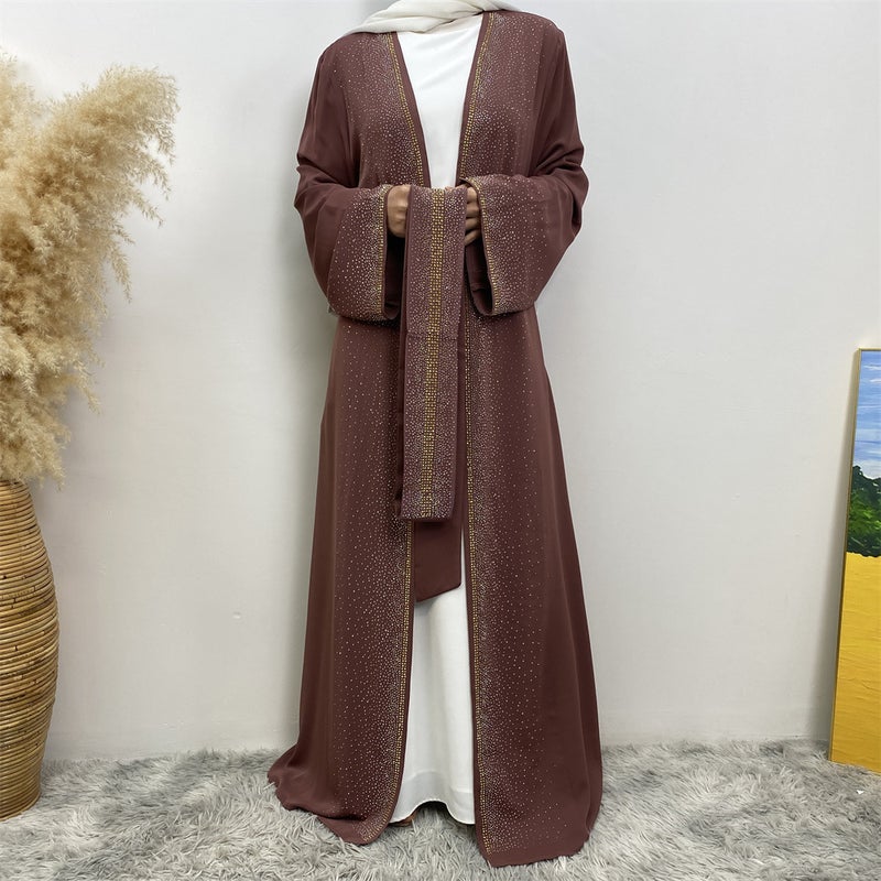 monica fashion Fashion Abaya Dubai Luxury Kebaya Muslim For Women Kimono Turkey Kaftan Islamic Dresses Caftan Marocain Femme Robe  Ramadan - Image 1